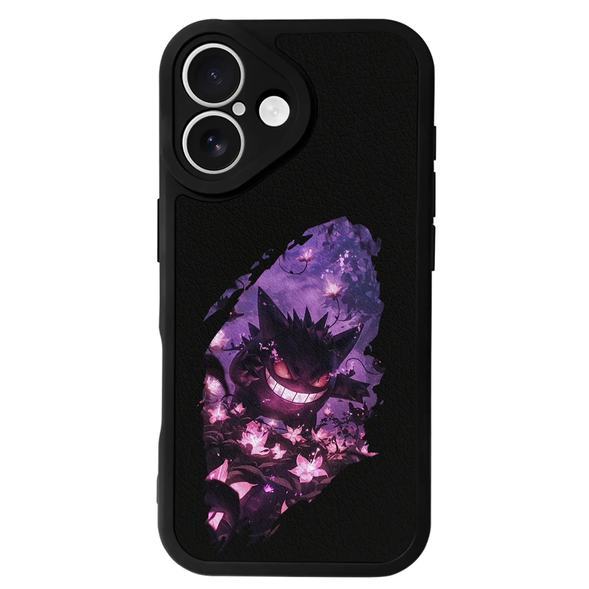 ポケモン グッズ,ゲンガー - IPhone 16シリーズ対応 ・ シリコンスマホケース ・ レザー調 ・ 高精度フィット ・ 耐衝撃 ・ ワイヤレス充電対応 ・ 精密カット